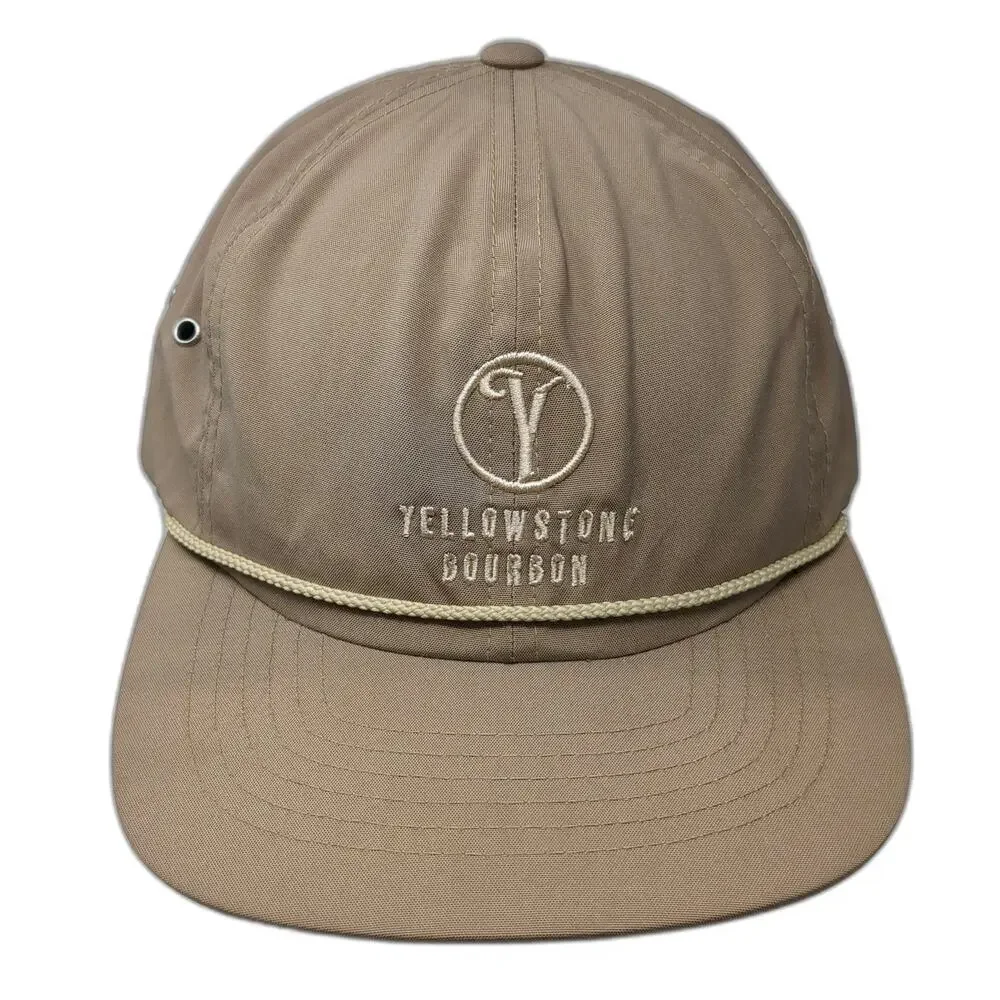 Pacific Headwear Baseball Cap Brown One Size Yellowstone Bourbon Hat Rope Metal